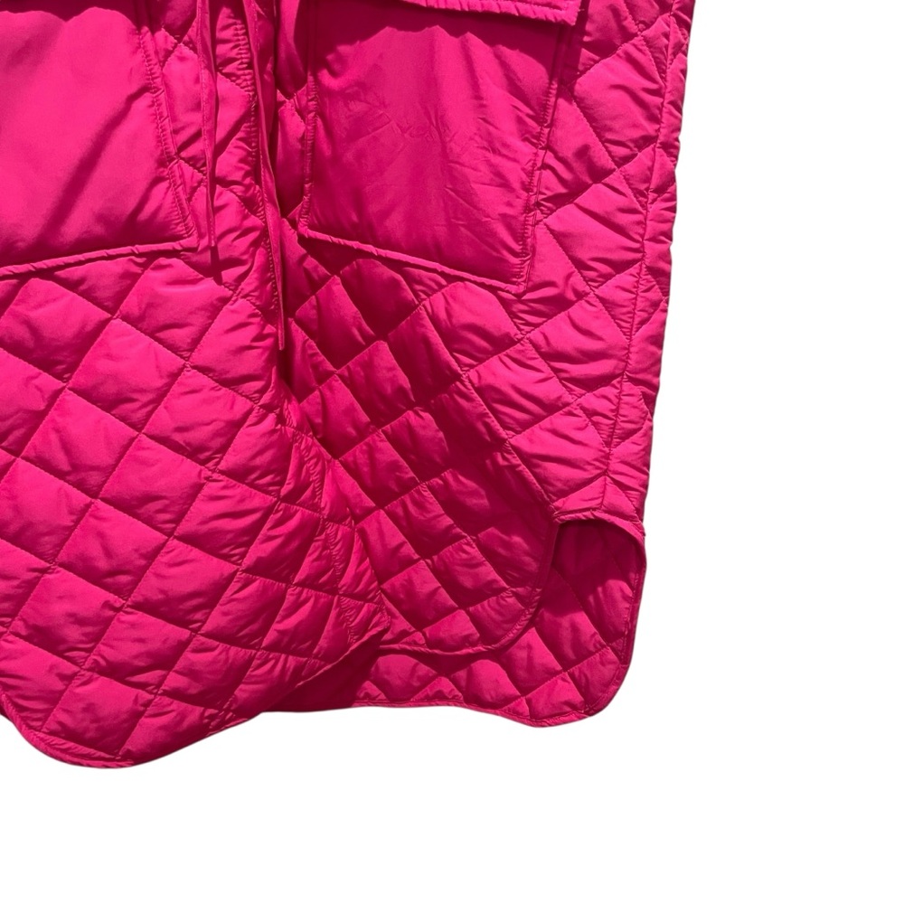 Timing Ruffle Cap Sleeve Quilted Midi Jacket Hot Pink Women’s Size Small New - Picture 8 of 12